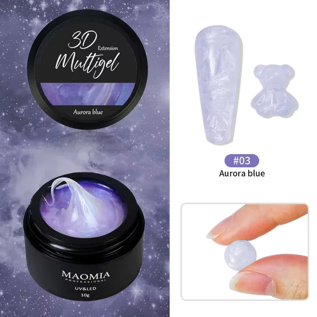 Maomia-esmalte de Gel tallado para uñas, extensión de manos antiadherente, multigel 3D, modelado 5D, moldeador estereoscópico sólido