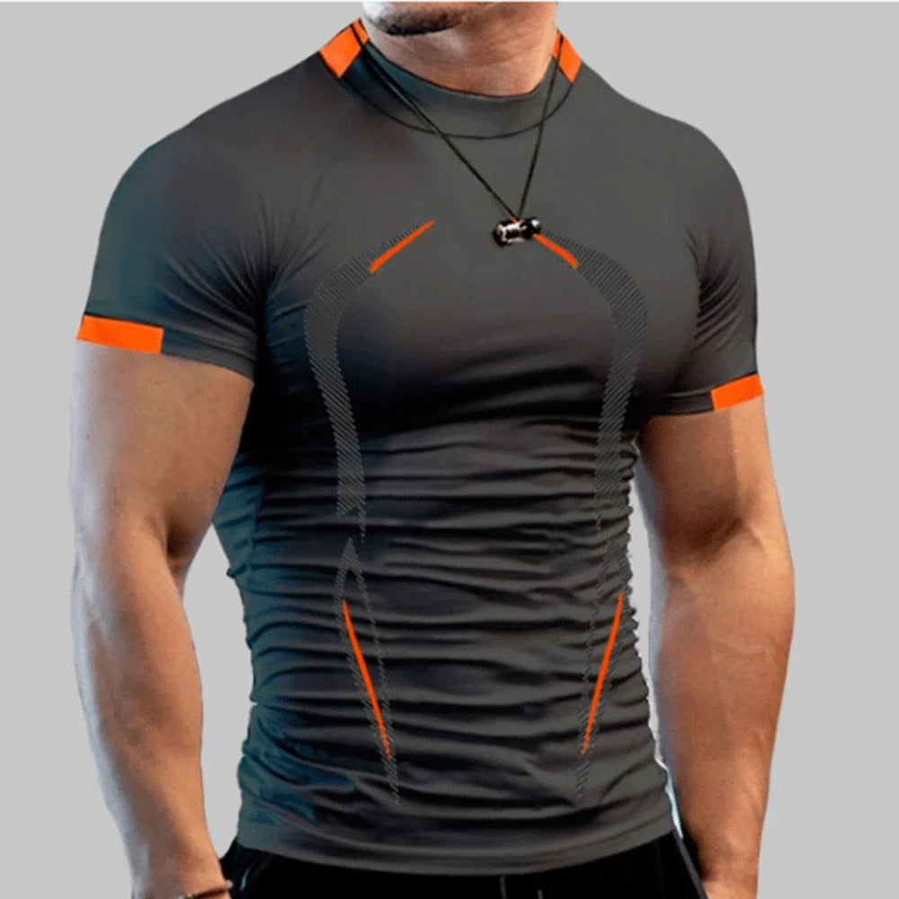 Nueva ropa deportiva de verano, camiseta transpirable para gimnasio, camiseta para correr de secado rápido para hombre, camisetas de entrenamiento para hombre, camisetas deportivas para correr