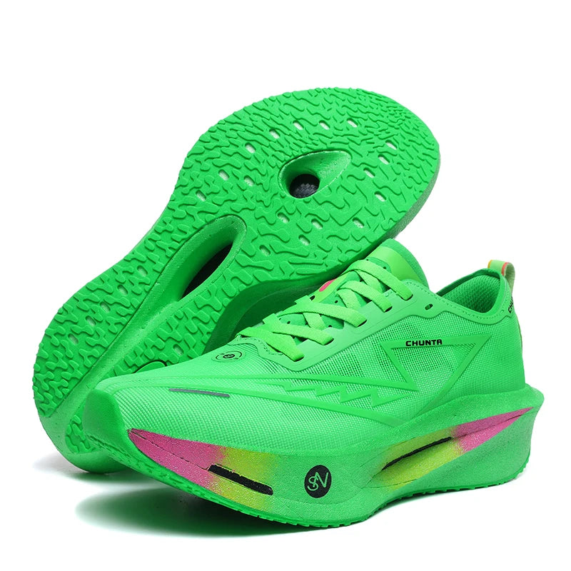 Zapatillas de Running Marathon para Hombre, con Placa de Carbono, Deportivas, Transpirables, Ligeras, Cómodas, Zapatillas Deportivas Chunta para Mujer