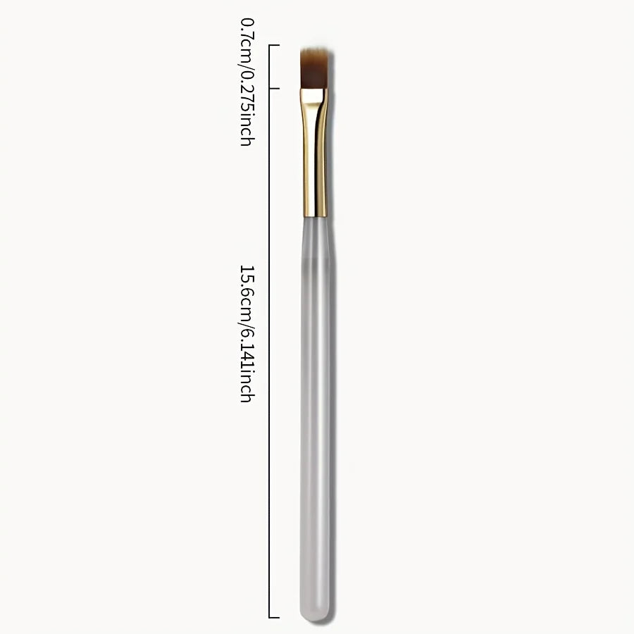 2 uds cepillo de uñas de cerdas suaves anchas diseño degradado mango acrílico aplicador de esmalte de Gel herramientas de uñas