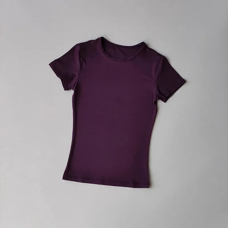Camiseta deportiva al aire libre para mujer, ropa de Yoga, camiseta de Fitness, camiseta para correr de secado rápido, Top de entrenamiento, ropa deportiva femenina, ropa de ejercicio