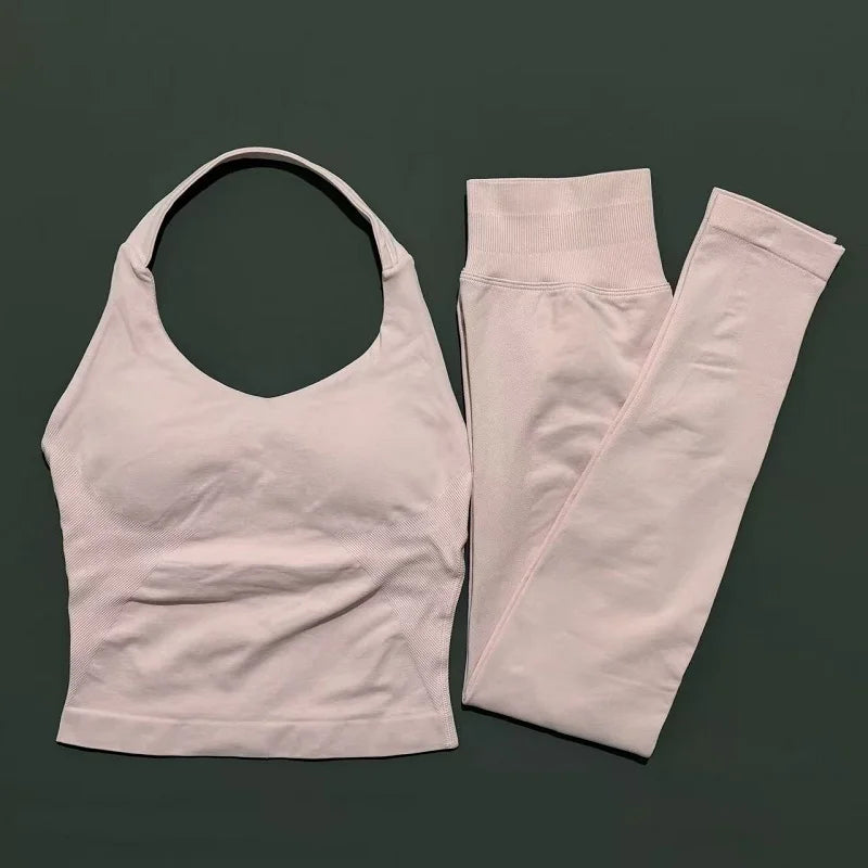Conjunto Fitness 2 Piezas para Mujer – Top + Leggings