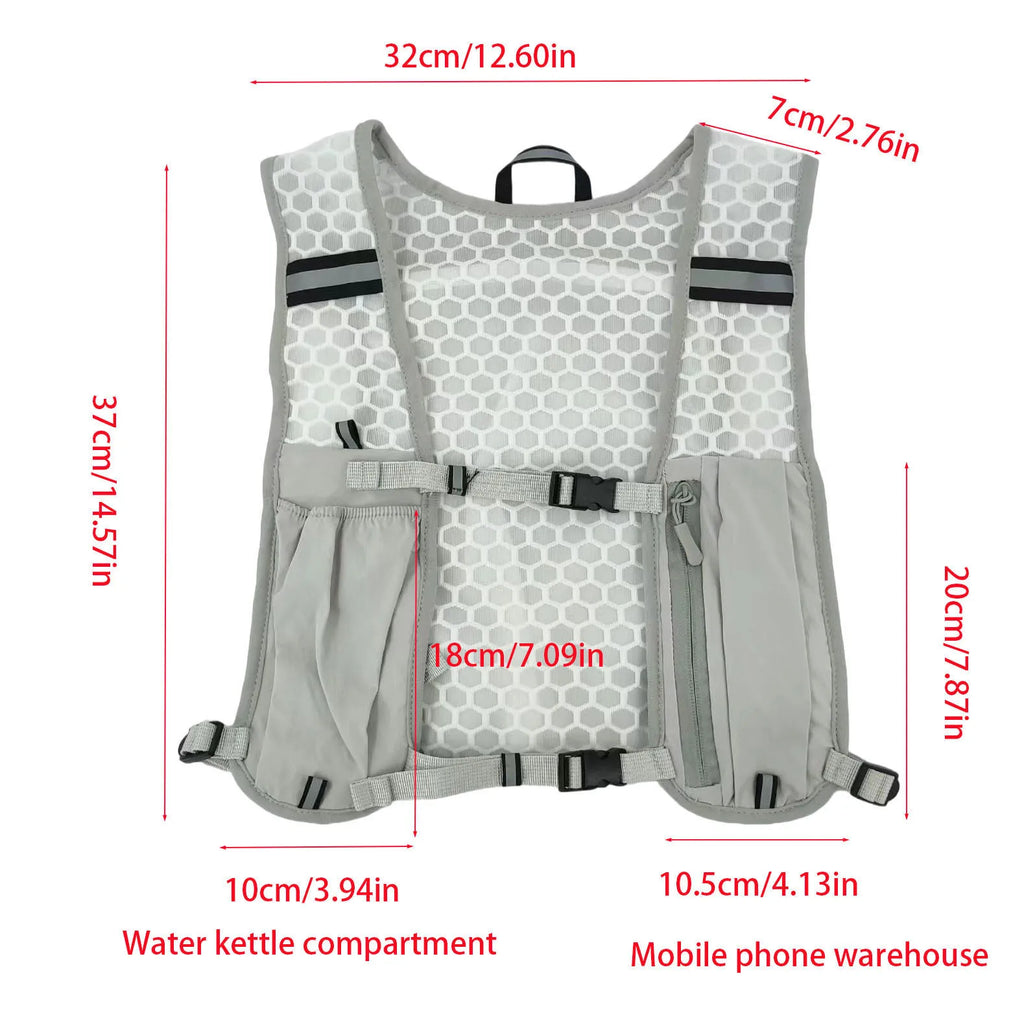 Chaleco de Hidratación para Correr, para Hombre y Mujer, Resistente al Agua, Transpirable, Mochila para Correr, Senderismo, Ciclismo, Carreras de Montaña, Maratones