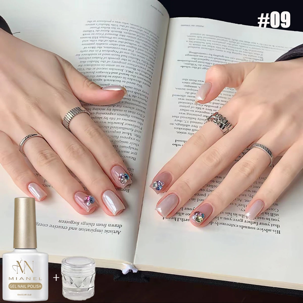 MAINEL 1-12 Uds. Esmalte de Uñas en Gel UV Brillante Nude de Moda, Cosméticos para Uñas, Puntas de Gel para Uñas, Barniz de Uñas