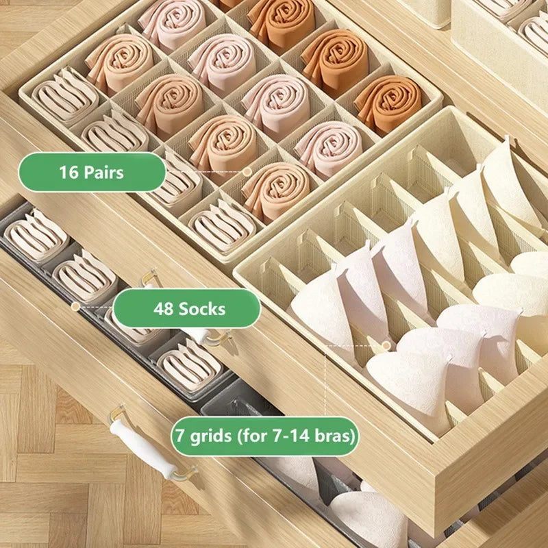 Organizador de ropa interior para sujetador deportivo, caja de almacenamiento para bragas y calcetines, organizador de ropa, armario, cajones, caja separadora