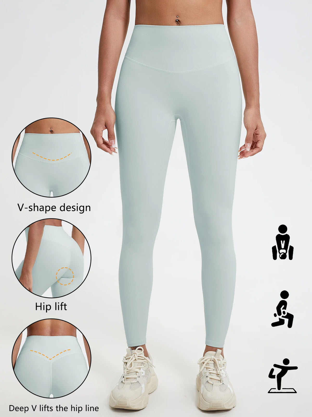 Leggings Deportivos Hearuisavy de Verano, Súper Suaves, de Cintura Alta, para Gimnasio, Yoga, Correr, Entrenamiento, con Efecto Push-Up, para Mujer