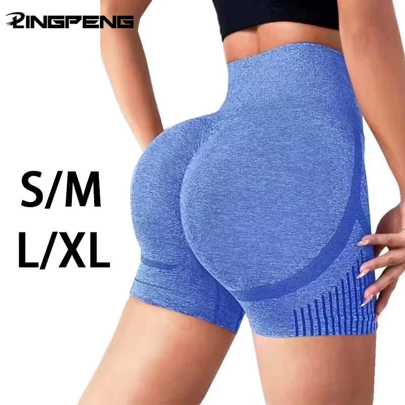 Pantalones cortos de Yoga para mujer, pantalones cortos de entrenamiento de cintura alta, Fitness, Yoga, levantamiento de glúteos, Fitness, Yoga, gimnasio, pantalones cortos para correr, ropa deportiva
