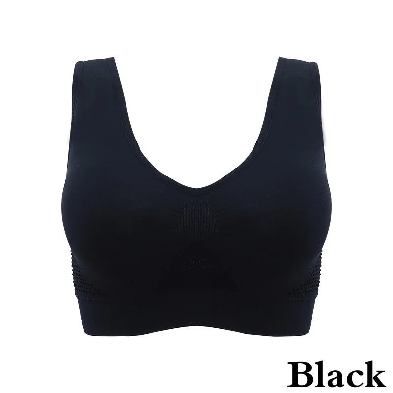 Chaleco deportivo transpirable para mujer, sujetador absorbente para el sudor, almohadilla a prueba de golpes, Top deportivo para pista y campo, gimnasio, correr, Fitness