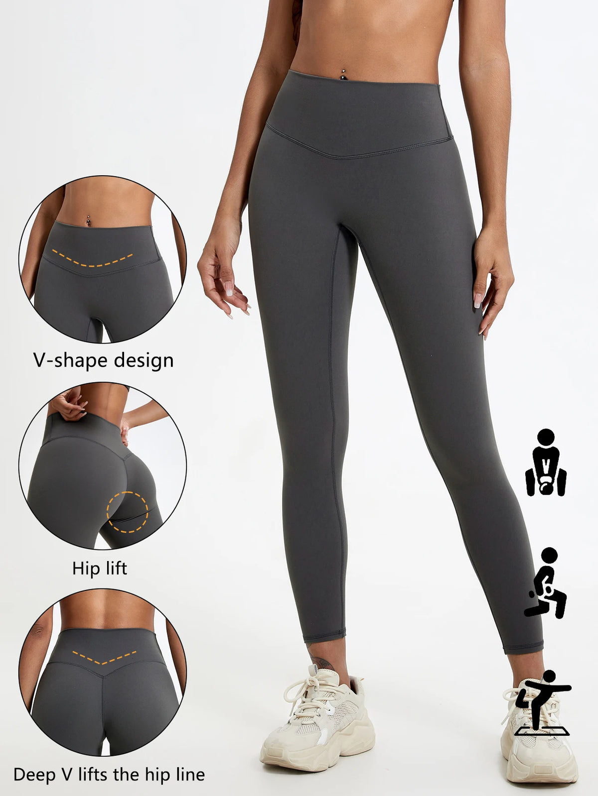 Leggings Deportivos Hearuisavy de Verano, Súper Suaves, de Cintura Alta, para Gimnasio, Yoga, Correr, Entrenamiento, con Efecto Push-Up, para Mujer