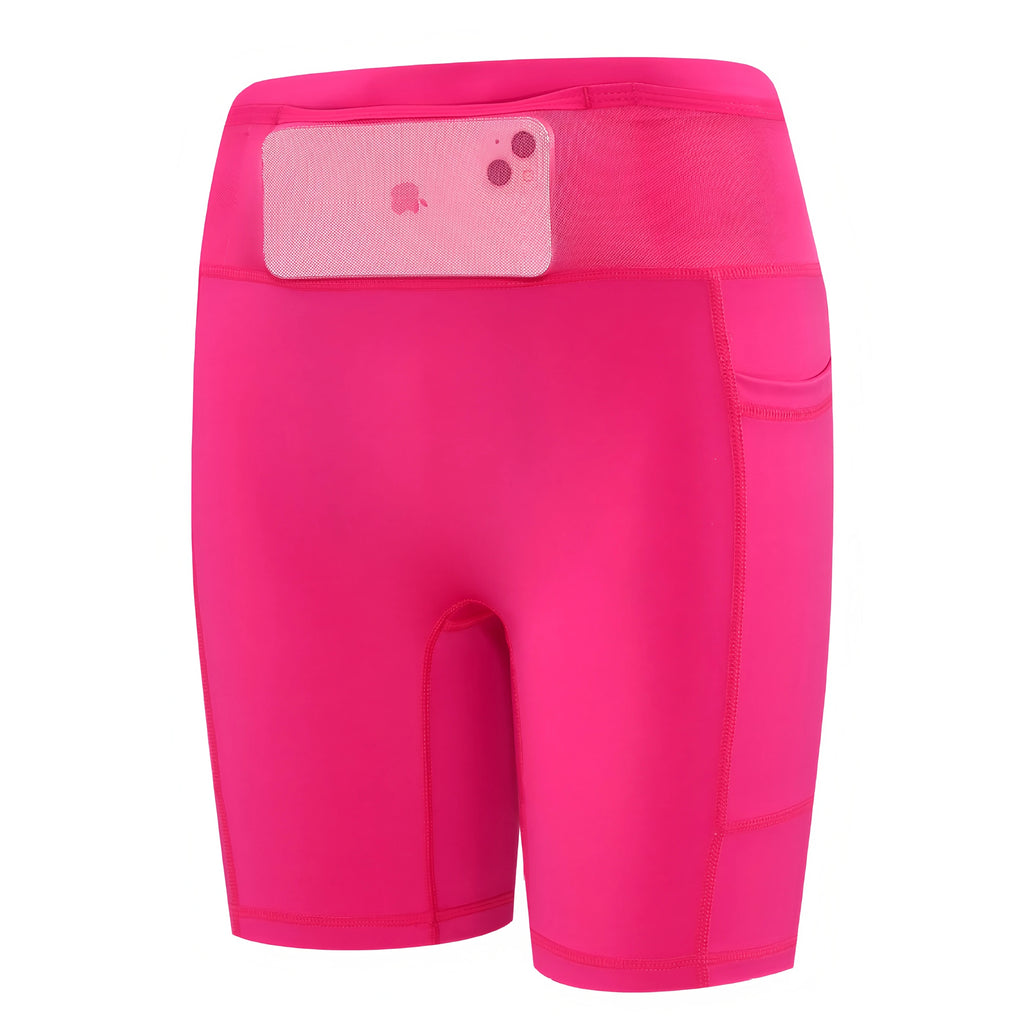 Pantalones Cortos de Running para Hombre con Riñonera, Compresión, Mallas Deportivas para Yoga, Fitness, Deporte al Aire Libre, Secado Rápido
