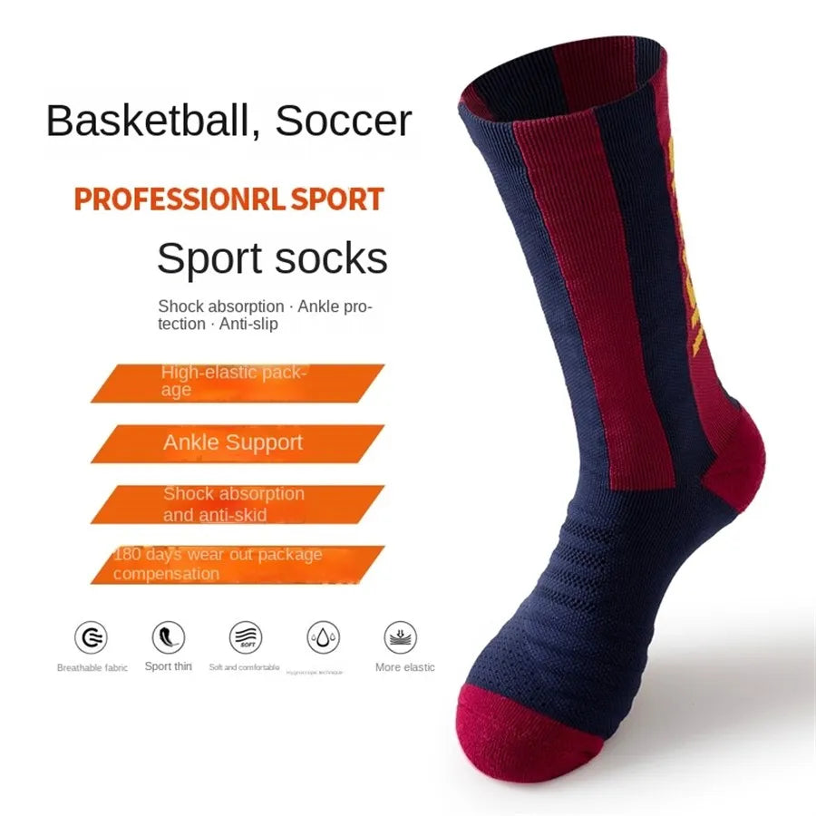 Calcetines de Entrenamiento Antideslizantes para Adultos Star, 1 Par, Transpirables, para Deportes, Fútbol, con Base de Toalla Gruesa para un Uso Cómodo