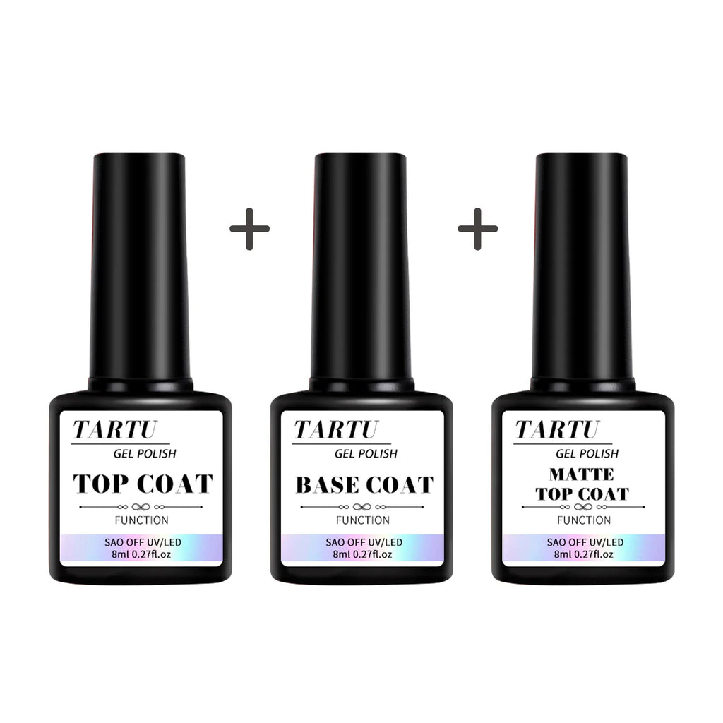 1 ud./2 uds./3 uds. Juego de Arte de uñas de Gel funcional de 8Ml con capa Base y capa superior de diamante, tapa mate, treble para herramienta de diseño de Arte de uñas