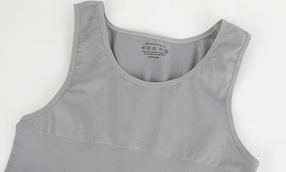 Camisa de compresión para hombre para moldeador de cuerpo, chaleco adelgazante, ropa interior ajustada para abdomen, camiseta sin mangas