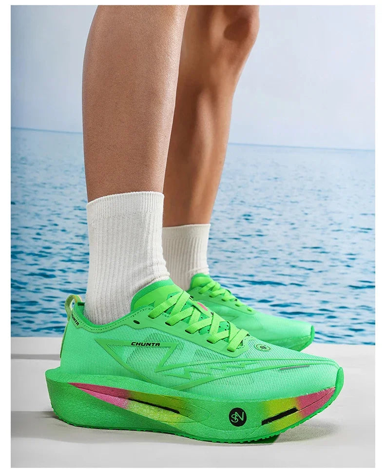 Zapatillas para correr especialidad tabla de carbono maratón hombres deportes transpirables ligeros mujeres cómodas zapatillas deportivas