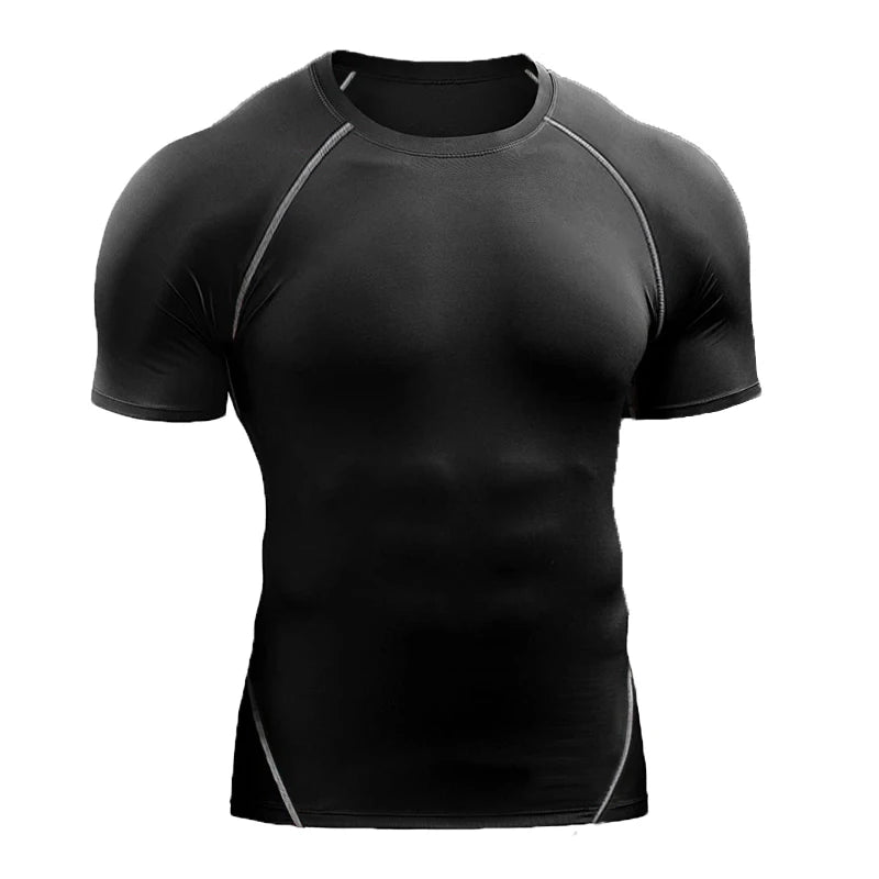 Camiseta de Compresión Hombre – Running, Gym & Fitness