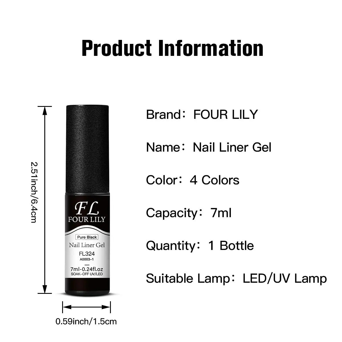 Kit de esmalte de Gel para delineador de uñas, 4 Uds., negro, blanco, dorado, plateado, suministros para uñas DIY, diseño de manicura Vernis, pintura de dibujo UV/LED, pegamento de Gel