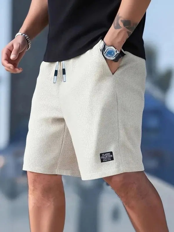 Pantalones cortos para hombre, pantalones casuales para hombre, pantalones cortos de playa para hombre, pantalones cortos deportivos para hombre, nueva tela texturizada de moda, pantalones transpirables, adecuados para