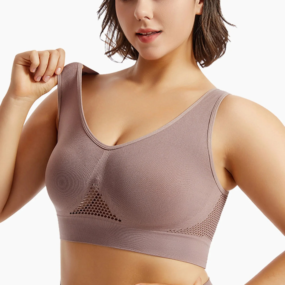 Parte de atrás bonita, Sujetador deportivo a prueba de golpes para correr, Fitness, colección superior antiflacidez, soporte suave, chaleco de Yoga de alta resistencia para mujer