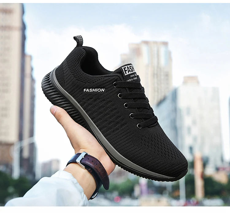 Zapatos de punto para correr para hombre, zapatillas de deporte informales a la moda para hombre, zapatillas deportivas transpirables atléticas para gimnasio, zapatillas ligeras para correr