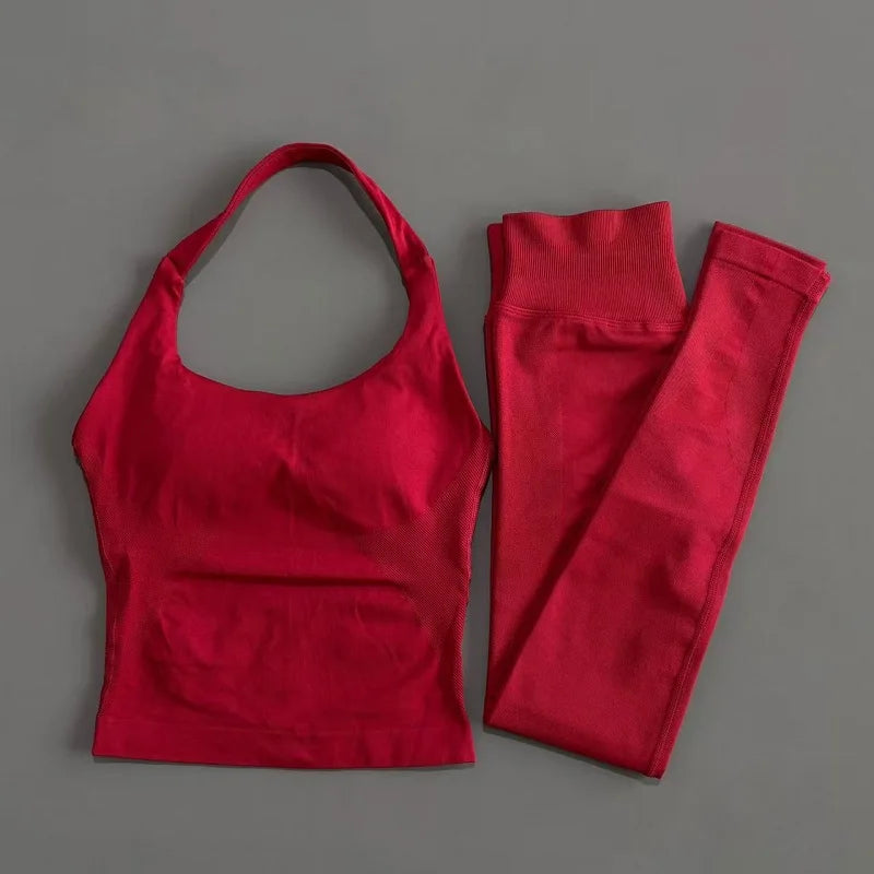 Conjunto Fitness 2 Piezas para Mujer – Top + Leggings