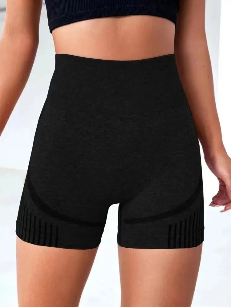 Pantalones cortos de Yoga para mujer, pantalones cortos de entrenamiento de cintura alta, Fitness, Yoga, levantamiento de glúteos, Fitness, Yoga, gimnasio, pantalones cortos para correr, ropa deportiva