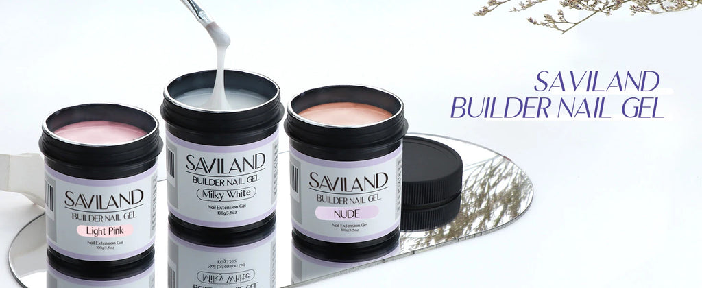 Saviland-esmalte de Gel para uñas, Gel multifuncional para extensión de uñas, UV, para salón de belleza, 100g