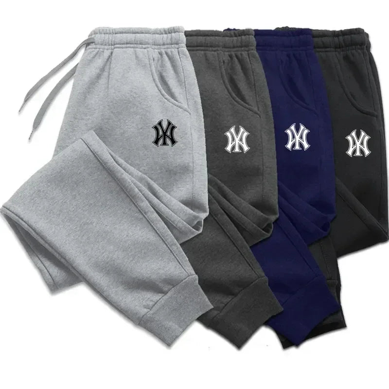Pantalones de chándal para correr para hombre, ropa deportiva transpirable, informal, de algodón, para Otoño e Invierno
