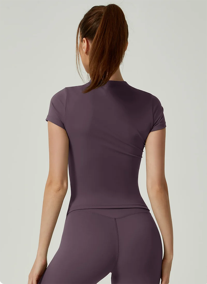 Camiseta Yoga Seamless Mujer – Manga Corta