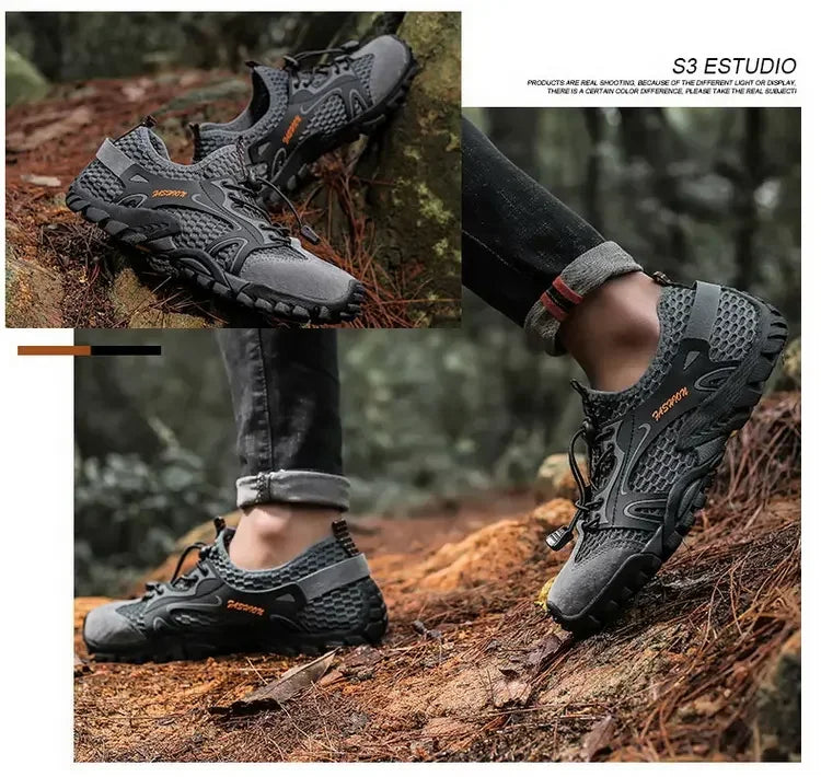 Zapatos resistentes al desgaste para Hombre, zapatillas de senderismo, Jogging, Trekking, rápido, al aire libre, Invierno, antideslizantes