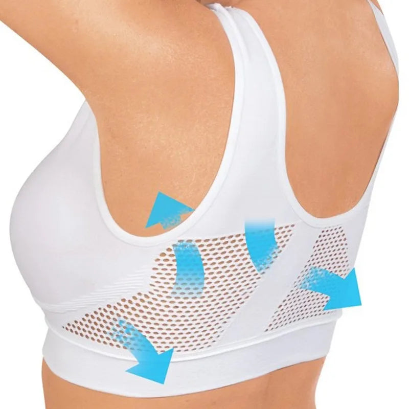 Chaleco deportivo transpirable para mujer, sujetador absorbente para el sudor, almohadilla a prueba de golpes, Top deportivo para pista y campo, gimnasio, correr, Fitness