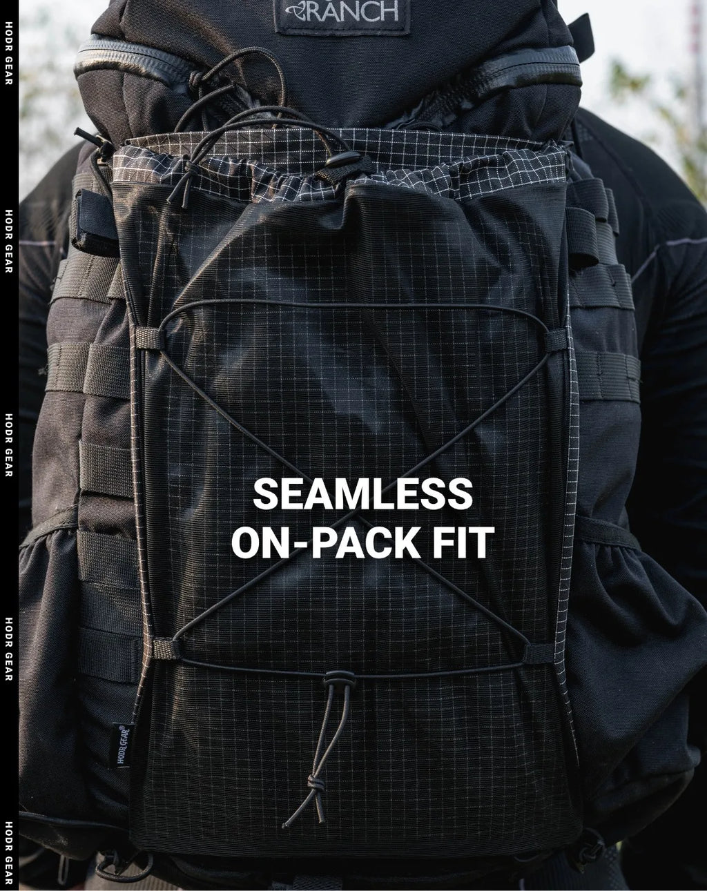[HODRGEAR] Mochila Modular Kangaroo Pouch Expandible 6L Ultraligera 58g Gridstop para Senderismo y Trekking UL Gear Beaver Tail