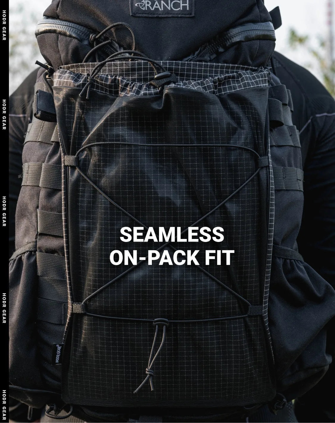 [HODRGEAR] Mochila Modular Kangaroo Pouch Expandible 6L Ultraligera 58g Gridstop para Senderismo y Trekking UL Gear Beaver Tail