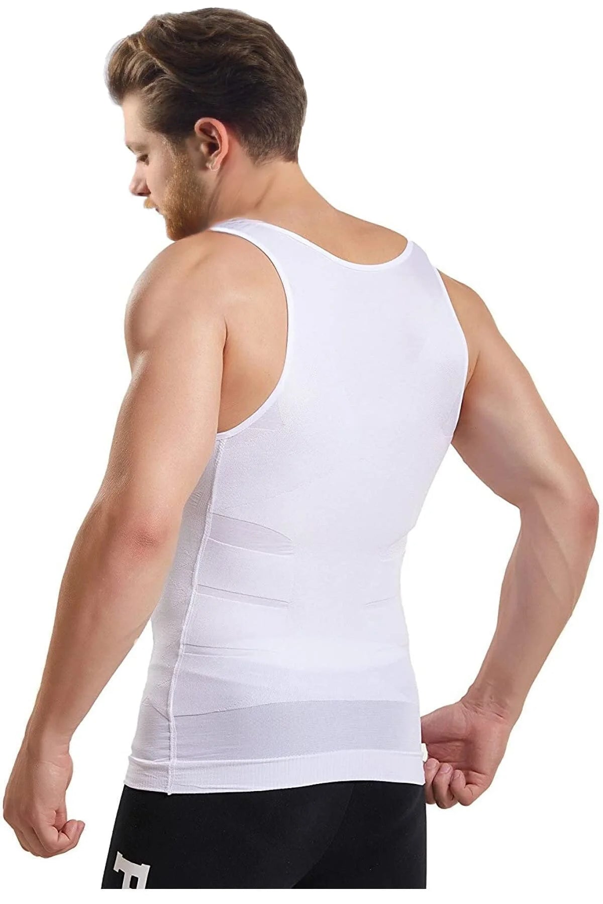 Camiseta de Compresión para Hombre, Chaleco Moldeador de Cuerpo sin Costuras, Camiseta Reductora, Faja Reductora de Cintura, Camiseta Interior Moldeadora, Camiseta para Pérdida de Peso