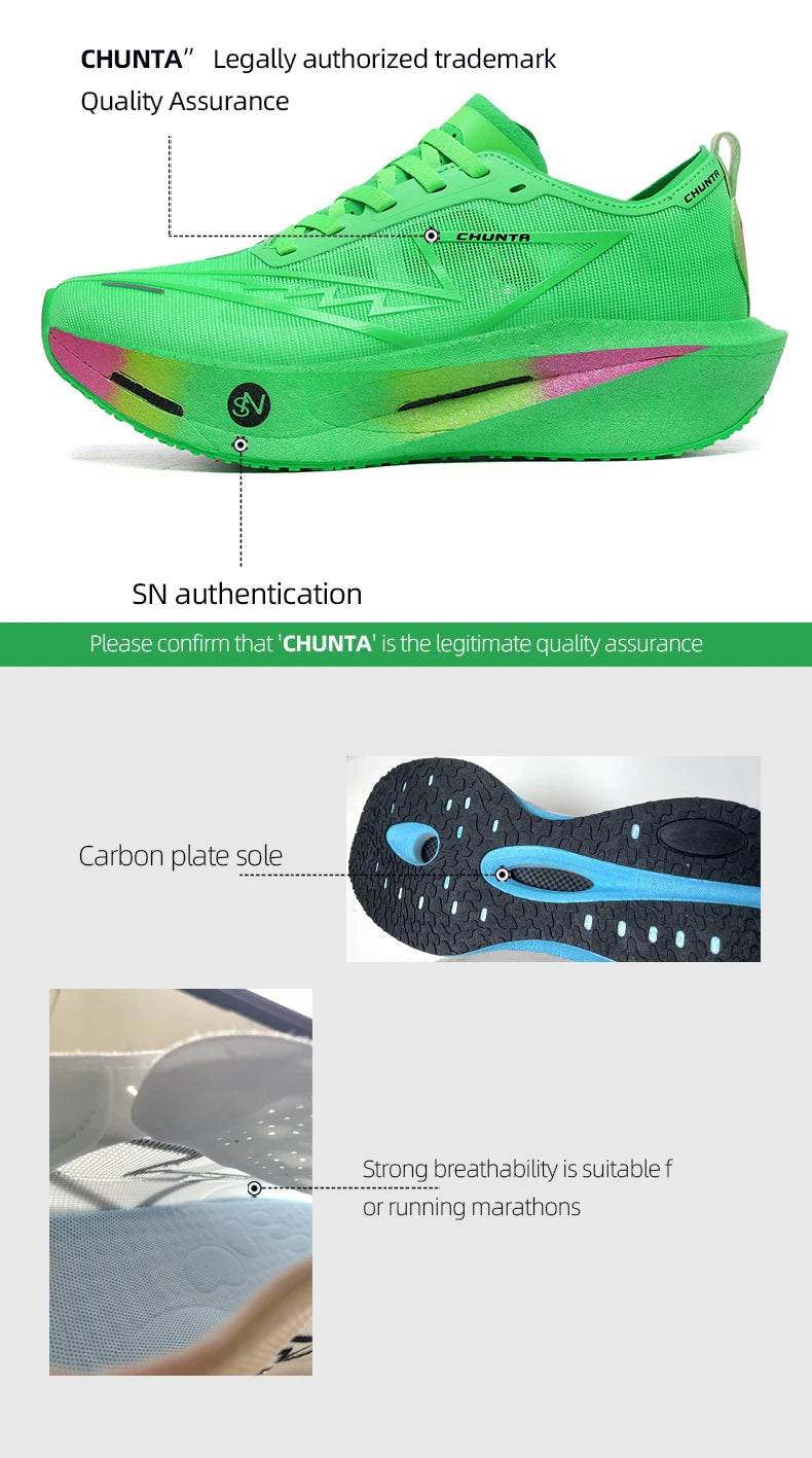 Zapatillas para Correr con Placa de Carbono, Especializadas para Maratón, Deportivas, Transpirables, Ligeras, Cómodas, Antideslizantes, para Hombre y Mujer
