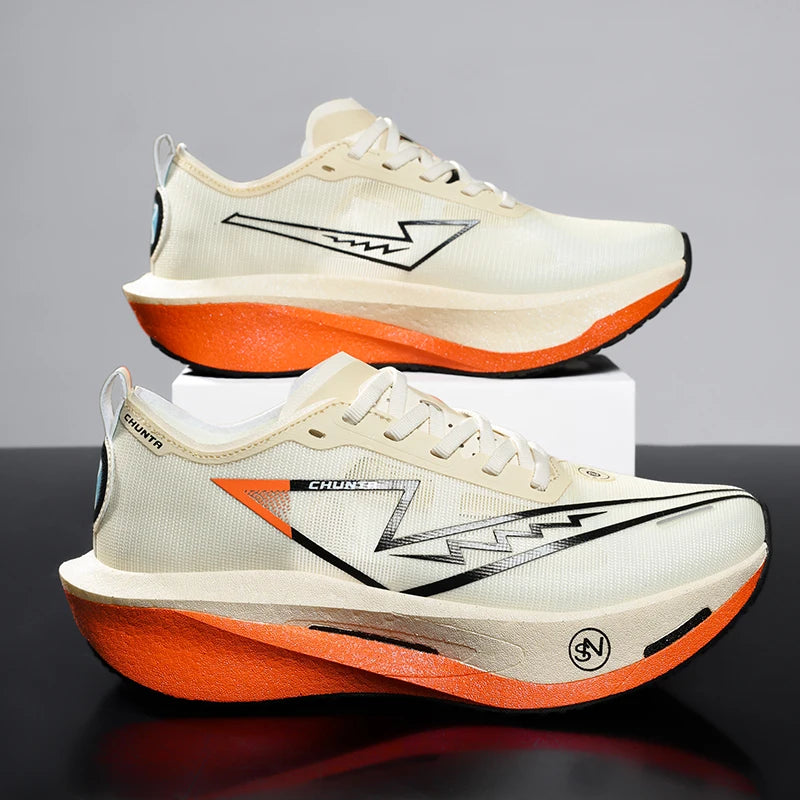 Zapatillas de Running Marathon para Hombre, con Placa de Carbono, Deportivas, Transpirables, Ligeras, Cómodas, Zapatillas Deportivas Chunta para Mujer