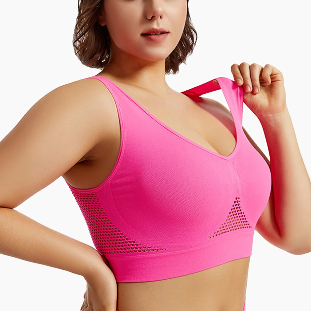 Parte de atrás bonita, Sujetador deportivo a prueba de golpes para correr, Fitness, colección superior antiflacidez, soporte suave, chaleco de Yoga de alta resistencia para mujer