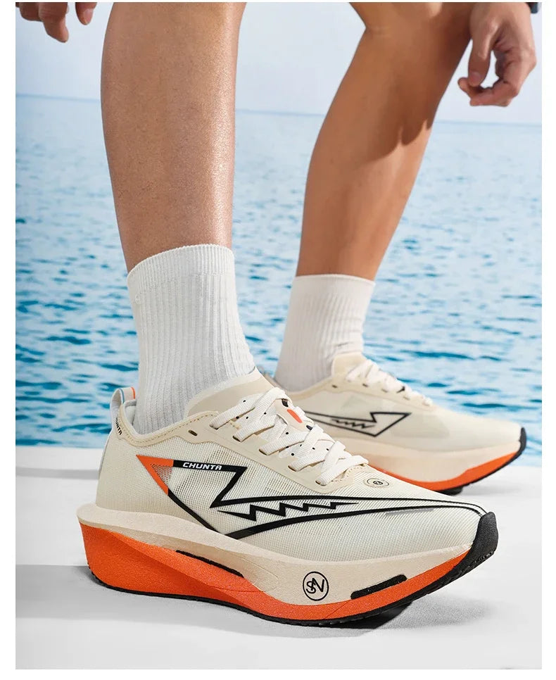 Zapatillas para correr especialidad tabla de carbono maratón hombres deportes transpirables ligeros mujeres cómodas zapatillas deportivas